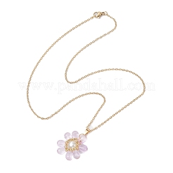 Colliers pendentifs en perles de verre et perles de verre pour femmes&nbsp;NJEW-MZ00106-07