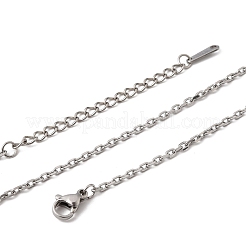 12 collier en acier inoxydable 304 pour hommes et femmes&nbsp;NJEW-H093-21P-02