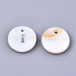 Pendentifs de coquillages d'eau douce naturelle&nbsp;SHEL-Q018-01A-I-P