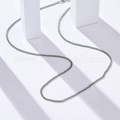 Colliers en maille d'acier inoxydable 304 pour femmes et hommes&nbsp;NJEW-P321-01P
