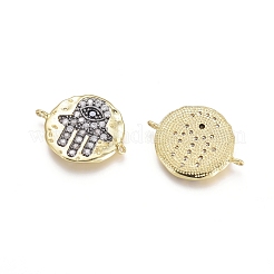 Connecteurs de liaisons en zircone cubique micro pavé en laiton&nbsp;ZIRC-G161-36