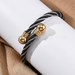 Bracelets joncs torques en acier inoxydable 304 pour femmes&nbsp;BJEW-P310-20MC