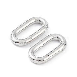 925 anneau à ressort en argent sterling plaqué rhodium anti-ternissement&nbsp;STER-K173-24P
