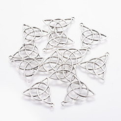 Tibetischer stil Aluminium Anhänger & Charms&nbsp;TIBEP-19367-AS-NR