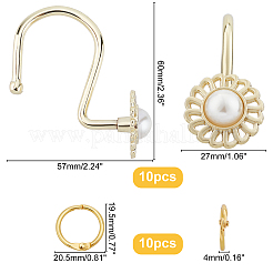 Crochet de rideau de fenêtre en alliage de zinc&nbsp;AJEW-GA0003-43