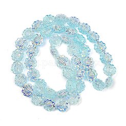 Fili di perle di vetro placcato&nbsp;GLAA-S387-01B