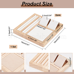 Plateaux d'affichage carrés en bois pour organisateur de bijoux&nbsp;EDIS-WH0030-21B