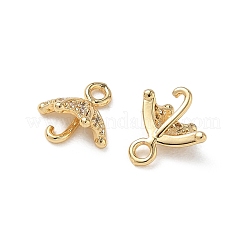 Messing micro pave klar zirkonia charme&nbsp;KK-P355-05G