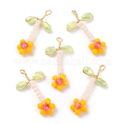 Pendenti con perline di vetro&nbsp;GLAA-K060-02G-03