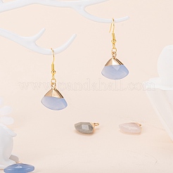 12pcs 6 pendentifs en pierres précieuses naturelles de style galvanoplastie&nbsp;G-LS0002-01