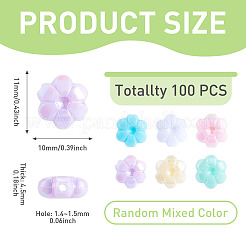 200 Stück UV-beschichtete undurchsichtige Acrylperlen&nbsp;OACR-TADJ0001-12