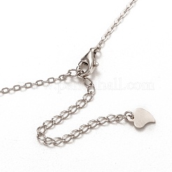 Colliers avec pendentif en argent sterling plaqué rhodium&nbsp;NJEW-H209-05P