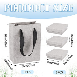 3 quadratische Schmuckaufbewahrungsbox aus Papier&nbsp;CON-TA0001-39D-02