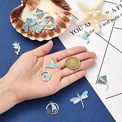 14 pièces 7 styles pendentifs en alliage de zinc de style tibétain&nbsp;FIND-YW0010-97