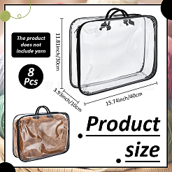 Transparente PVC-Verpackungsbeutel mit Draht und Griff&nbsp;ABAG-WH0048-52