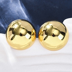 Orecchini a bottone in acciaio inossidabile 304 a forma semicircolare&nbsp;EJEW-A125-80E-G