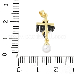 Acumular colgantes de chapado de latón&nbsp;KK-Q009-03G-06
