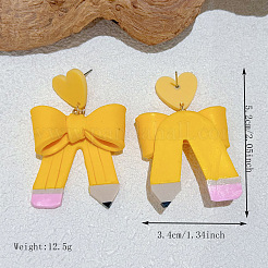 Handgefertigte Ohrhänger aus Polymerclay und Edelstahl 304&nbsp;WG2B9E4-01