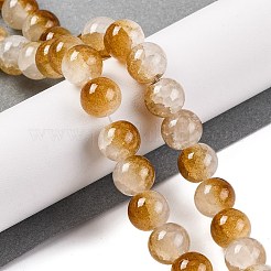 Perles de verre imitation jade à craqueler&nbsp;DGLA-T003-10mm-M