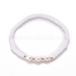 Bracciali tallone tratto vetro sfaccettato&nbsp;BJEW-JB05488-02