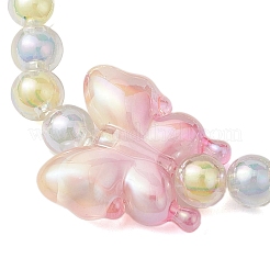 Stretch-Armbänder aus runden Acrylperlen in AB-Farbe&nbsp;BJEW-JB10537