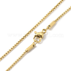 Collar de cadena de caja de acero inoxidable 304 para hombres y mujeres&nbsp;NJEW-F308-01