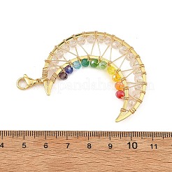 Pendentifs en laiton en forme de lune&nbsp;HJEW-TA00501