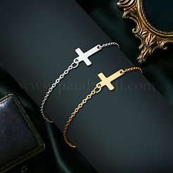 4 bracelet à maillons en acier inoxydable 201&nbsp;BJEW-GO0001-05