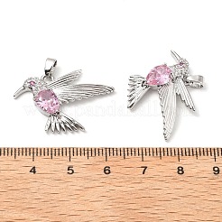 Pendentifs avec zircon cubiques à micro-pavés en laiton&nbsp;KK-G533-06P-02