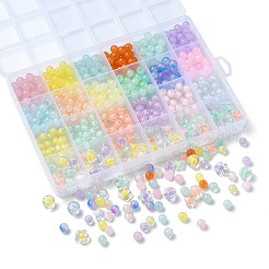516 Stück runde Acrylperlen im 21-Stil&nbsp;DIY-YW0008-09