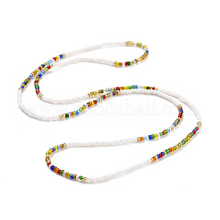 Chaînes de perles de taille élastique en perles de rocaille de verre&nbsp;NJEW-C00021-02