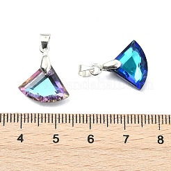Ab Farbe galvanisieren Glas-Anhänger überzogen&nbsp;PALLOY-JF05305-01