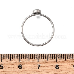 Bague en acier inoxydable 304 sertie de strass&nbsp;STAS-H237-01A-P
