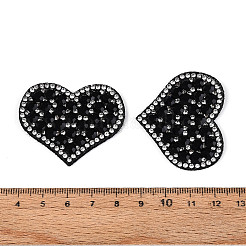 Herzförmiger Strass mit Stoffflicken&nbsp;PATC-T002-02B