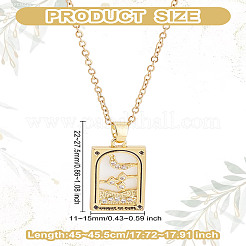 Colliers en laiton avec pendentifs en zircone cubique&nbsp;NJEW-LP0001-45J-G