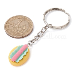 Porte-clés en résine ours/chat/nourriture/nuage&nbsp;KEYC-JKC00650