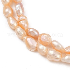 Fili di perle di perle d'acqua dolce coltivate naturali&nbsp;PEAR-P064-20H-02B