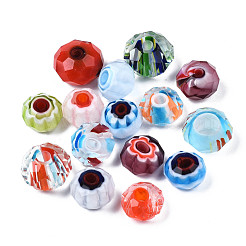 Handgemachte Glasperlen Millefiori&nbsp;LAMP-N029-002