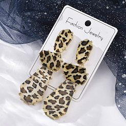 Boucles d'oreilles pendantes en alliage acrylique&nbsp;EJEW-M075-01G-04