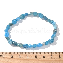 Bracelets extensibles en perles naturelles d'apatite&nbsp;BJEW-K213-40