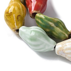 Cuentas de porcelana hechas a mano de la serie Ocean&nbsp;PORC-R002-04G