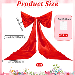 Ornements en tissu à gros nœud papillon&nbsp;DIY-WH0308-957A