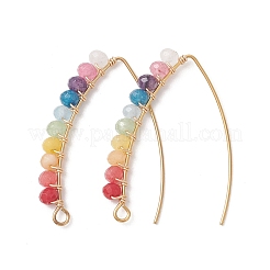 Crochets de boucles d'oreilles en jade naturel de Malaisie&nbsp;EJEW-JE06888-02