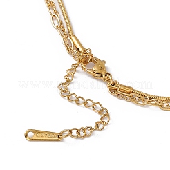 Strass malocchio ciondolo collana a triplo strato&nbsp;NJEW-P269-17G