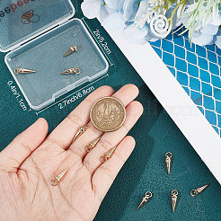 14pcs crémaillère en laiton micro pave breloques en zircone cubique&nbsp;KK-BBC0007-53