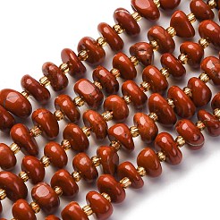 Hebras de cuentas de jaspe rojo natural&nbsp;LS-G-RM250109-A8