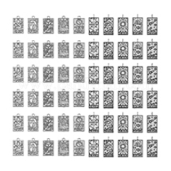 60pcs 10 pendentifs en alliage de style tibétain&nbsp;TARO-DC0001-01AS
