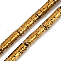 Galvanisierte natürliche Lavasteinperlenstränge&nbsp;G-K388-03B-01
