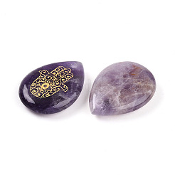 Natürlichen Amethyst Edelsteinanhänger&nbsp;G-N345-05D