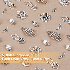 40pcs 5 pendentifs en alliage de style tibétain&nbsp;FIND-FH0008-61